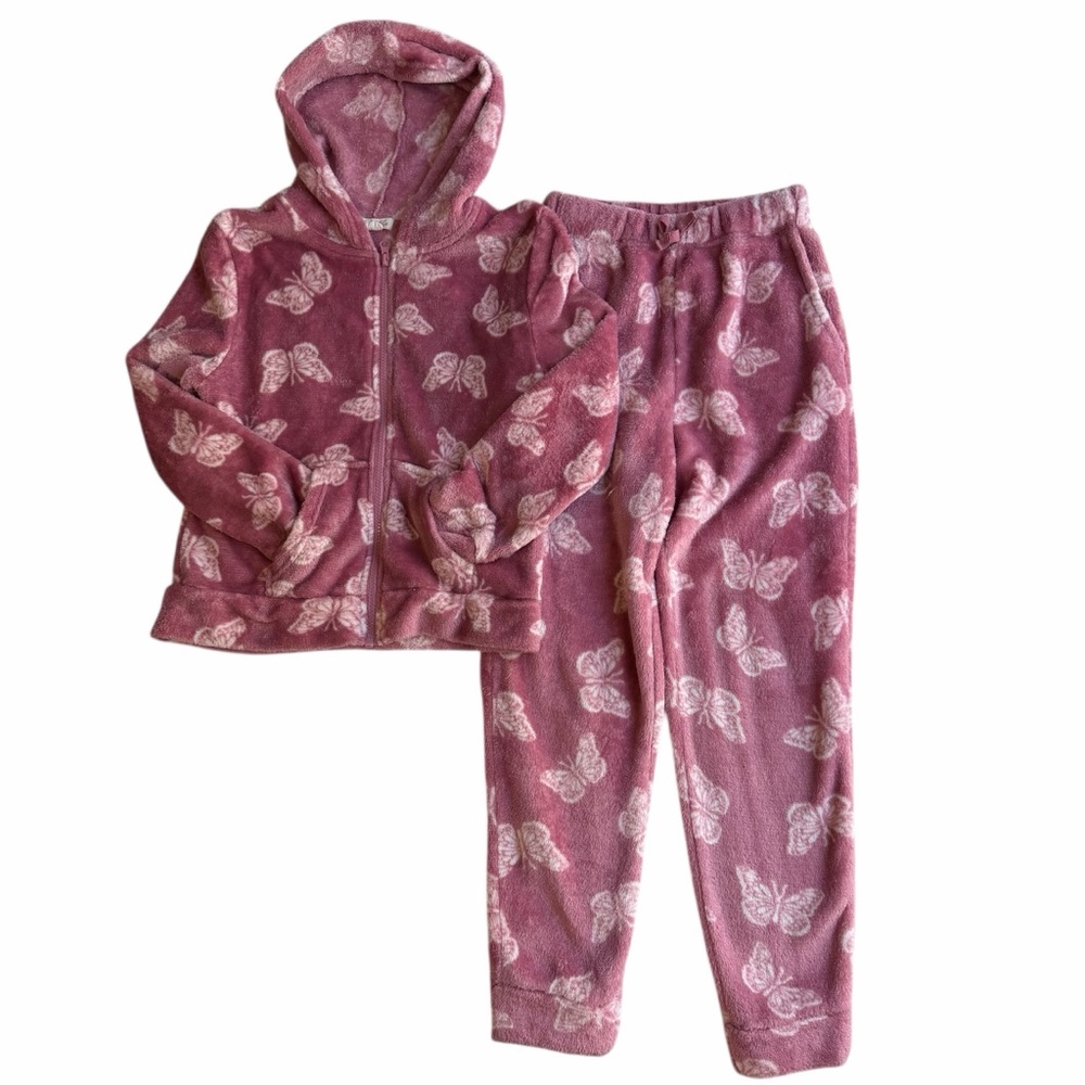 Cozy Girls Pink Butterfly Print Set Size 10/12